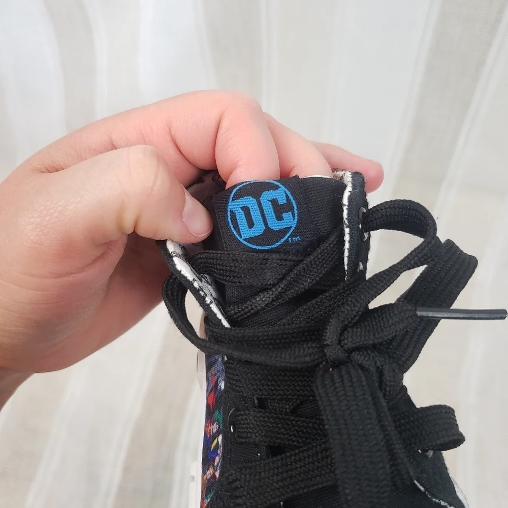 Ground Up Justice League Superhero High Tops Sneakers Black Size 7 DC‎ Comics